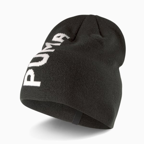 Essentials Classic Cuffless Beanie, Puma Black-Puma White, extralarge