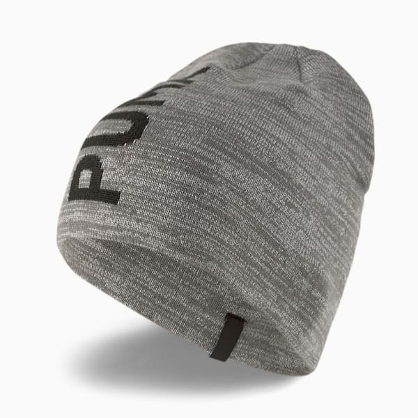 Essentials Classic Cuffless Beanie, Medium Gray Heather-Puma Black, extralarge