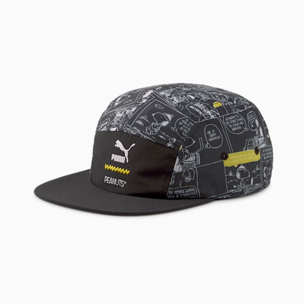 PUMA x PEANUTS Five-Panel Kids' Cap, Puma Black, extralarge