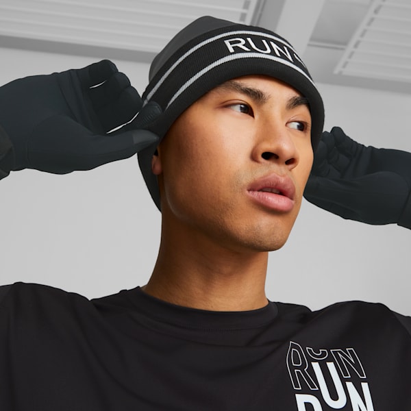 Classic Running Cuff Beanie, Puma Black, extralarge-IND