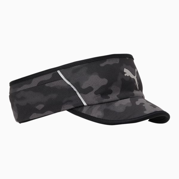 Running Unisex Visor Headband, Asphalt-AOP, extralarge-IND