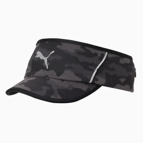 Running Unisex Visor Headband, Asphalt-AOP, extralarge-IND