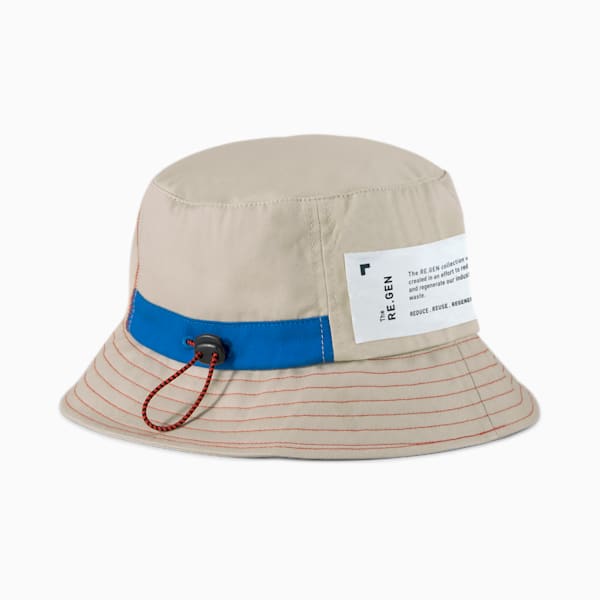 RE.GEN Bucket Hat, Peyote-Future Blue-Grenadine, extralarge