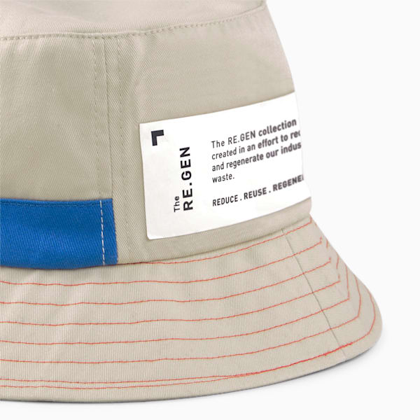 RE.GEN Bucket Hat, Peyote-Future Blue-Grenadine, extralarge