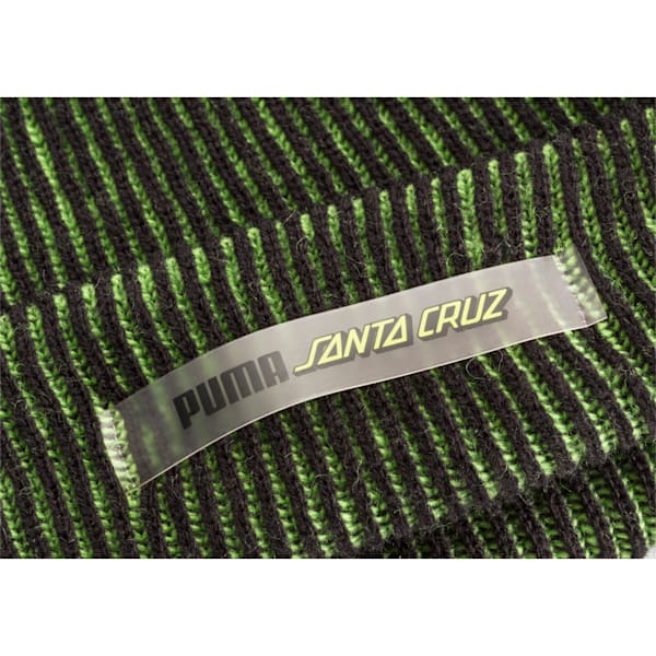 PUMA x SANTA CRUZ Beanie, Puma Black-Green Flash, extralarge