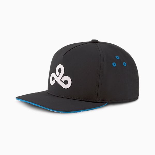 PUMA x CLOUD9 Men's Esports Baseball Cap, Puma Black-Bleu Azur, extralarge