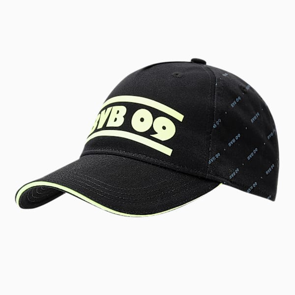 BVB Legacy Baseball Cap, Puma Black-Safety Yellow, extralarge-IND