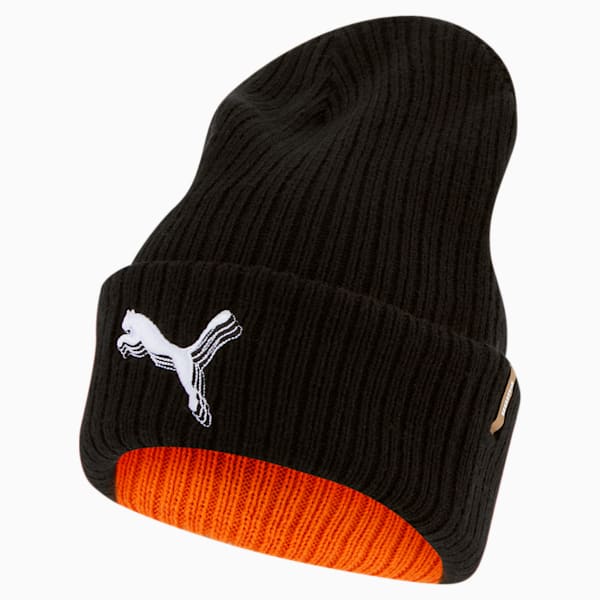 High Court University Reversible Beanie, Puma Black-Vibrant Orange, extralarge