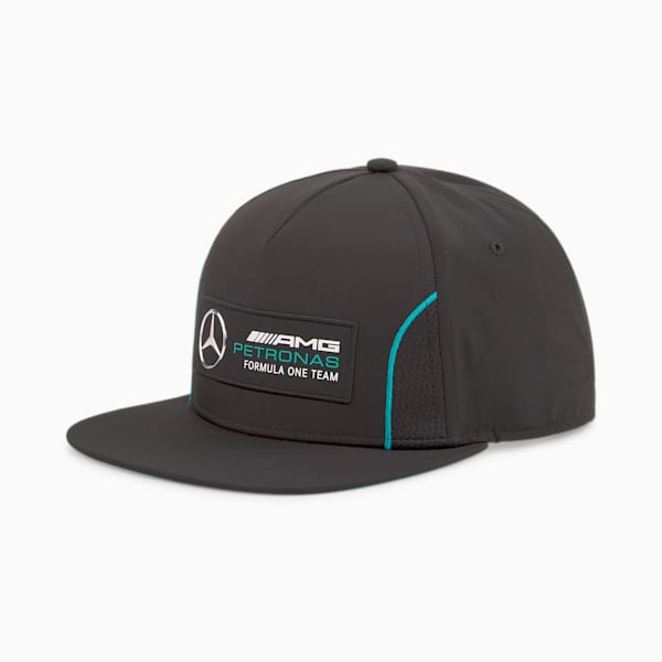 Gorra con visera plana Mercedes F1, Puma Black, extralarge