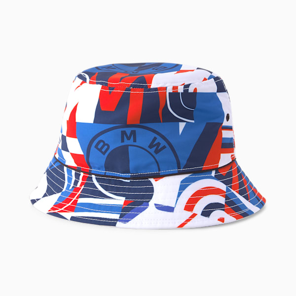 BMW M Motorsport Bucket Hat, Puma White-AOP, extralarge