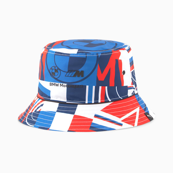 BMW M Motorsport Bucket Hat, Puma White-AOP, extralarge