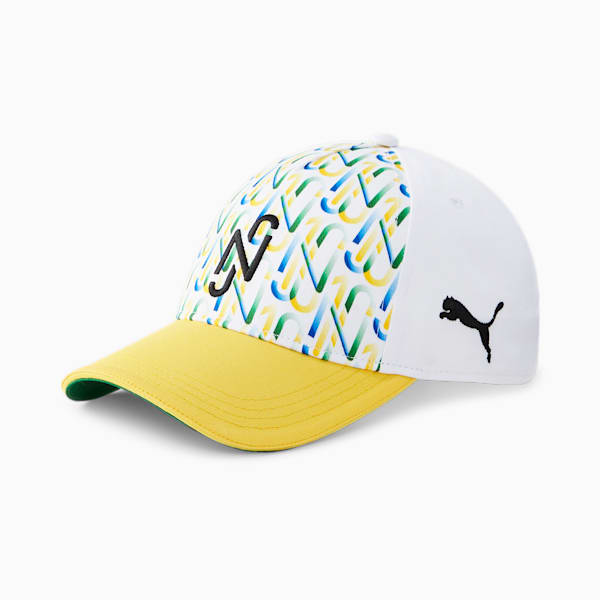 Neymar Jr Baseball Football Cap, Dandelion-Puma White-Amazon Green-Puma Black, extralarge