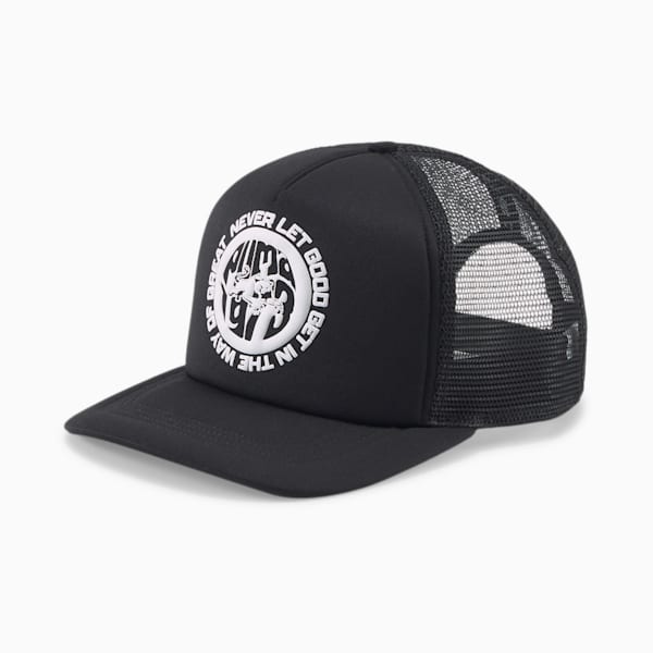 Basketball Trucker Cap, Puma Black, extralarge