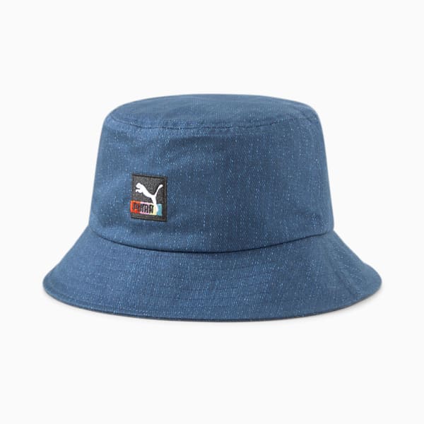 Bucket Hat, Dark Denim-Denim, extralarge