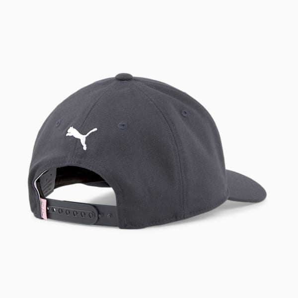PUMA x ARNOLD PALMER Circle Umbrella Men's Snapback Golf Cap, Navy Blazer-Bright White, extralarge-GBR