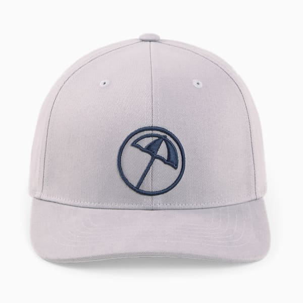 PUMA x ARNOLD PALMER Circle Umbrella Men's Snapback Golf Cap, Mirage Gray-Navy Blazer