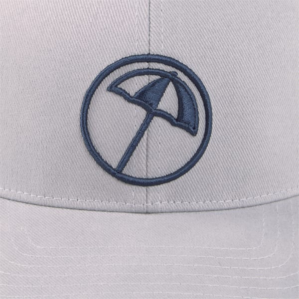 PUMA x ARNOLD PALMER Circle Umbrella Men's Snapback Golf Cap, Mirage Gray-Navy Blazer