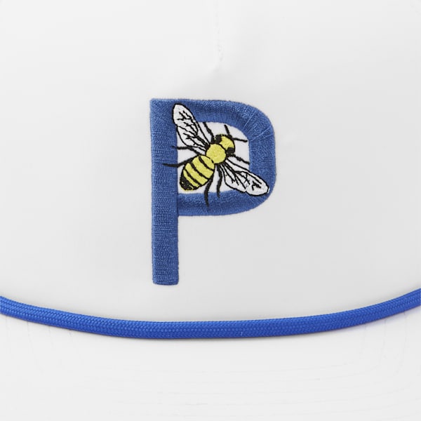 Pollination Rope Men's Golf Cap, Bright White-Bright Cobalt, extralarge-IND