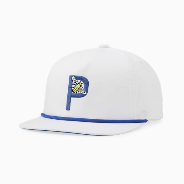 Pollination Rope Men's Golf Cap, Bright White-Bright Cobalt, extralarge-IND