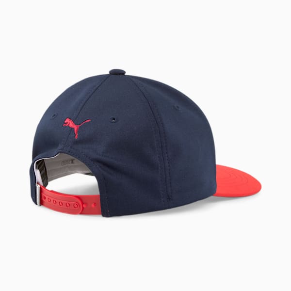 Pars and Stripes Men's Golf Cap, Bright White-Ski Patrol-Navy Blazer, extralarge