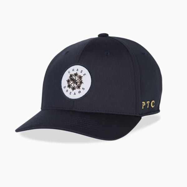 PUMA x Palm Tree Crew Chase Dreams Men's Golf Cap, Navy Blazer-Old Gold, extralarge-IND