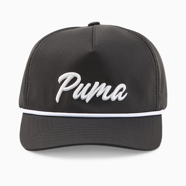 メンズ ゴルフ プーマ レトロ ロープ スナップバック キャップ, Puma Black-Bright White, extralarge-JPN