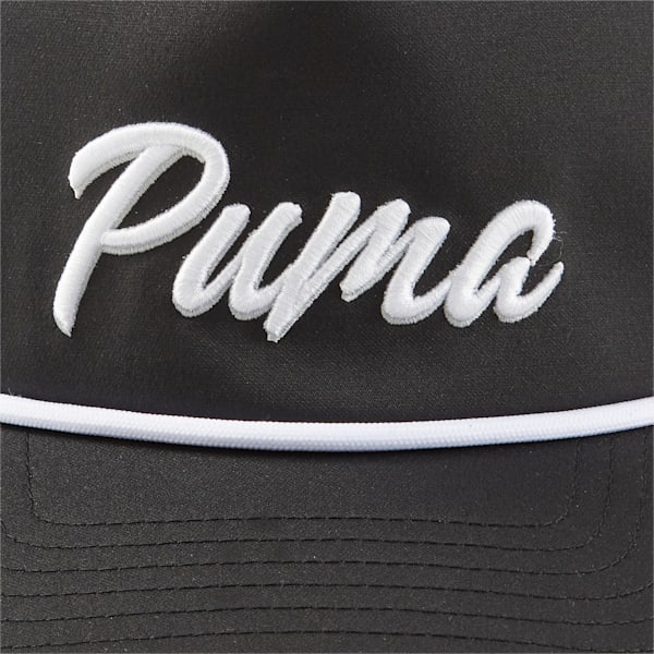 Retro Rope Snapback Men's Golf Cap, Puma Black-Bright White, extralarge