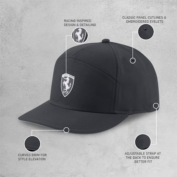 Scuderia Ferrari SPTWR Style Low Curve Unisex Cap, Puma Black, extralarge-IND