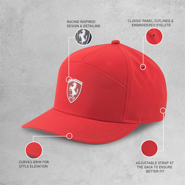 Scuderia Ferrari SPTWR Style Low Curve Cap, Rosso Corsa, extralarge-IND