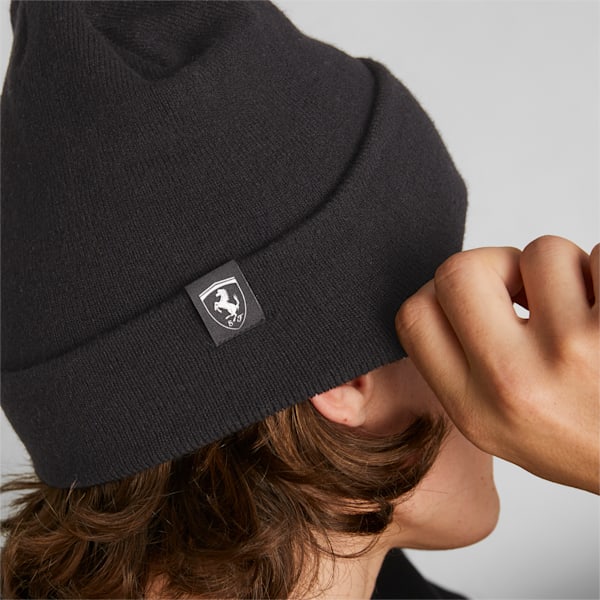 Ferrari SPTWR Style Unisex Beanie, Puma Black, extralarge-IND