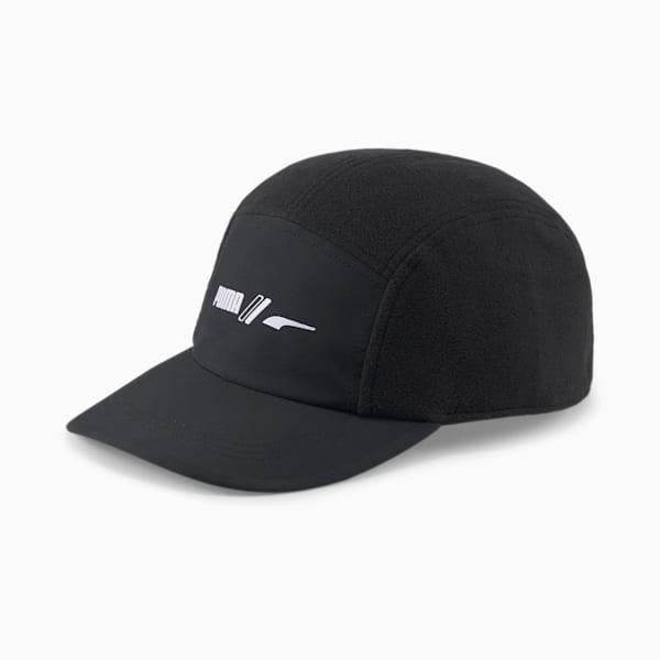 Fleece Five-Panel Hat, Puma Black, extralarge