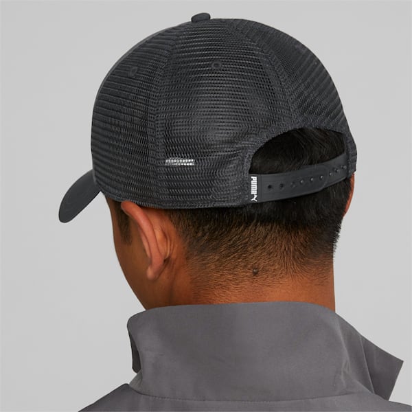 Logo Trucker Hat, Puma Black-CASTLEROCK, extralarge