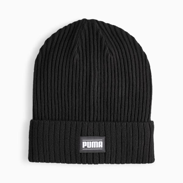 Classic Cuff Ribbed Beanie, Puma Black, extralarge