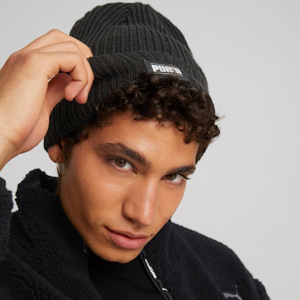 Classic Cuff Ribbed Beanie, Puma Black, extralarge-GBR