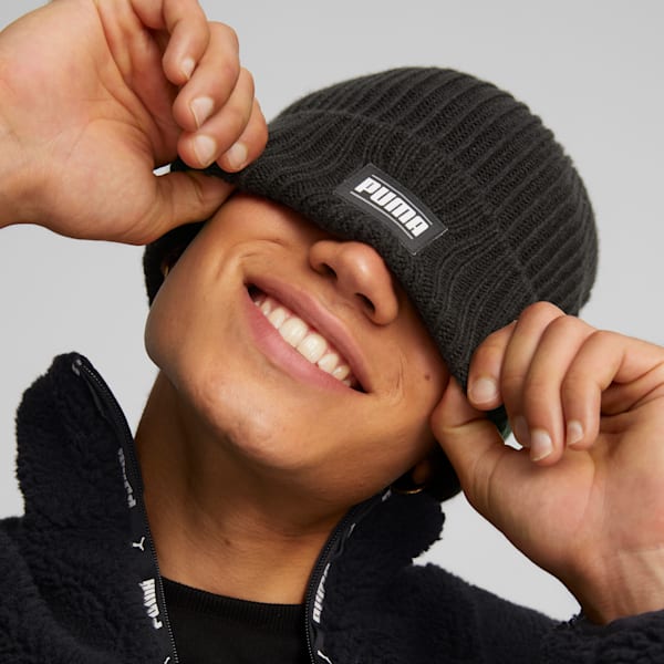 Classic Cuff Ribbed Beanie, Puma Black, extralarge-GBR