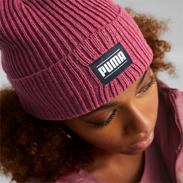 Classic Cuff Ribbed Beanie, Dusty Orchid