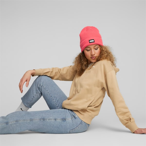 Classic Cuff Ribbed Beanie, Electric Blush, extralarge-GBR