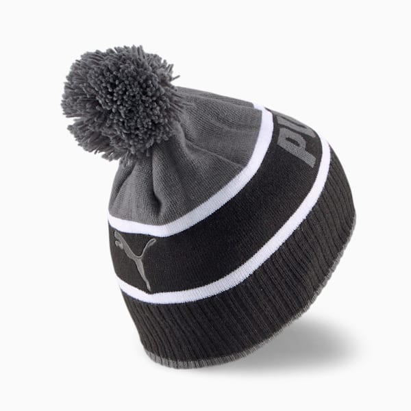 Pom-Pom Beanie, Puma Black-Dark Shadow, extralarge