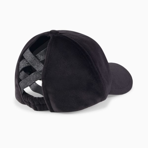 PUMA Logo Women's Ponytail Cap, Puma Black, extralarge