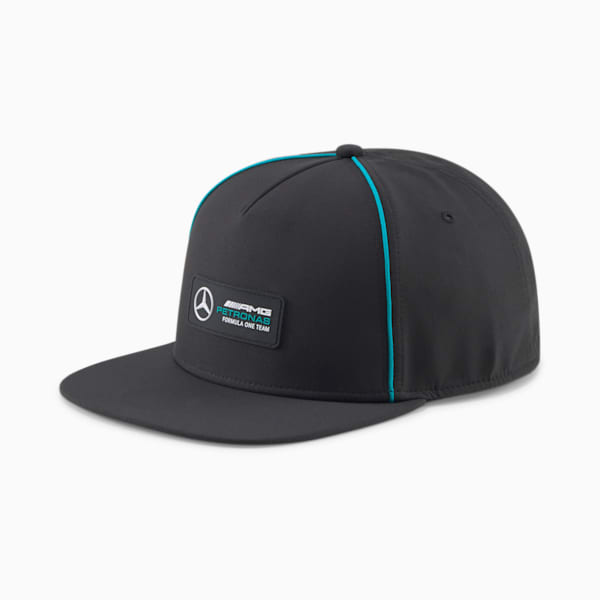 Mercedes-AMG Petronas Motorsport F1 Flat Brim Hat, Puma Black, extralarge