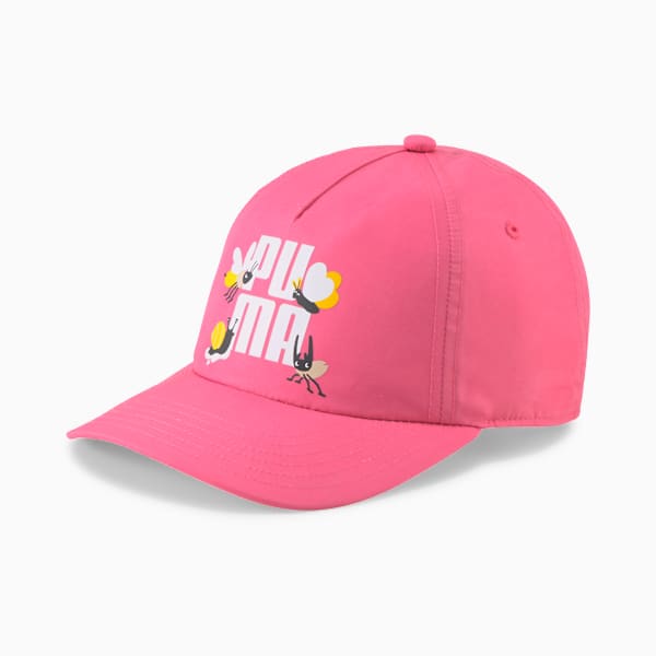 Gorra de paneles plisados Small World para niños, Sunset Pink, extralarge