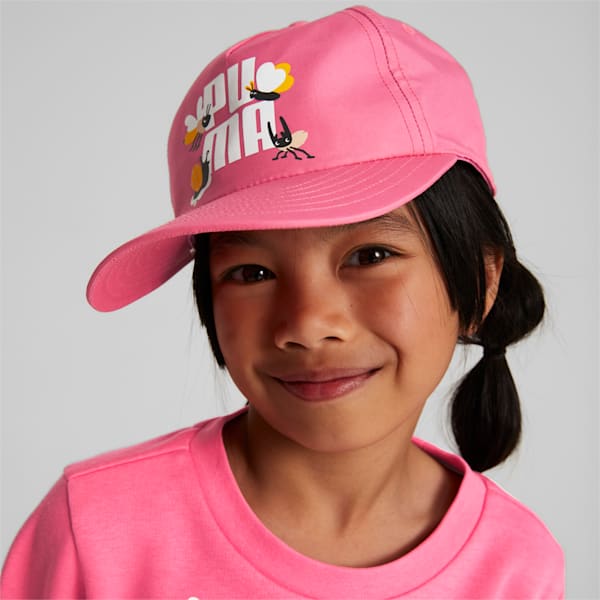 Small World Pinch Panel Kids' Hat, Sunset Pink