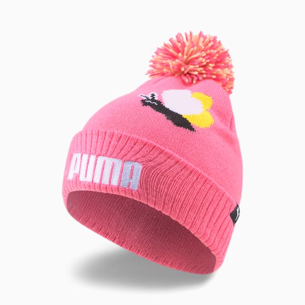 Small World Pom-Pom Beanie Youth, Sunset Pink, extralarge-IND