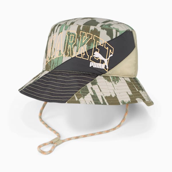 Sombrero de pescador PUMA x MARKET, Pristine-Phantom Black-AOP, extralarge