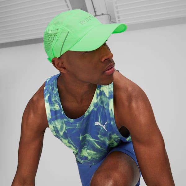 Lightweight Running Cap, Fizzy Lime, extralarge-IND