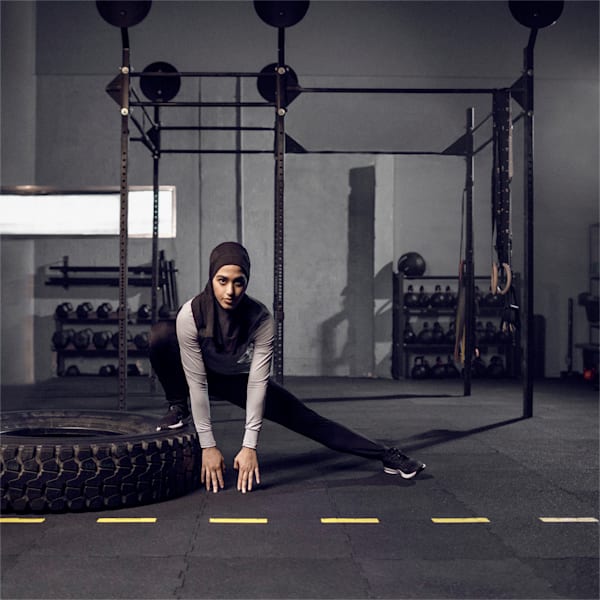 Sports Running Hijab, Puma Black, extralarge-AUS