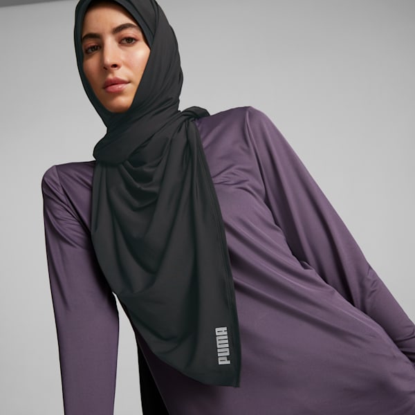 Sports Hijab Scarf, Puma Black, extralarge