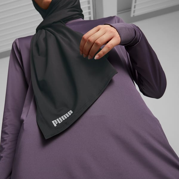 Sports Hijab Scarf, Puma Black, extralarge