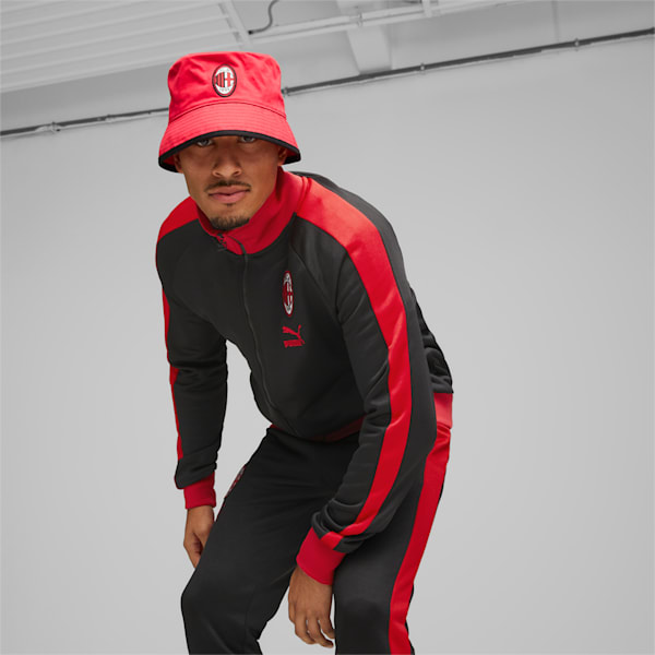 A.C. Milan T7 Bucket Hat, Tango Red -Puma Black