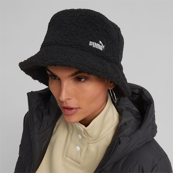 Winter Fleece Bucket Hat, Puma Black-sherpa, extralarge